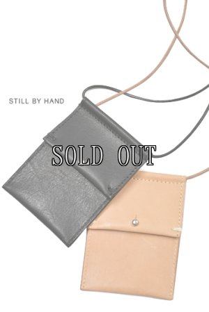 画像1: STILL BY HAND/レザーネックポーチ