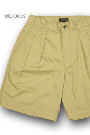 画像1: DELICIOUS/Chino Two Tuck Shorts