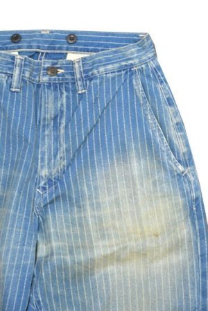 画像3: FULL COUNT/Indigo Wabash Stripe Farmers Trousers HW