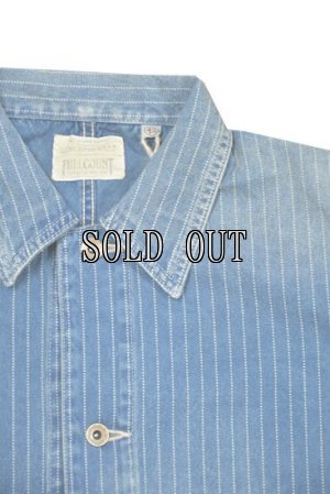 画像2: FULL COUNT/Indigo Wabash Stripe Chore Jacket