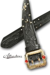 ATTRACTIONS × ACE WESTERN BELT/ Studded and Jeweled Belt