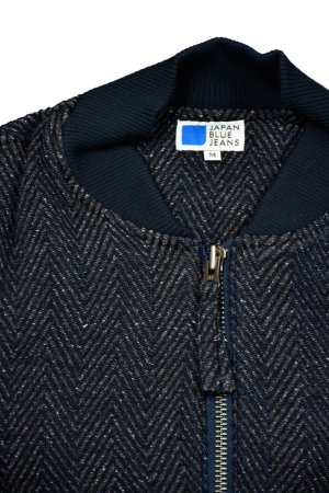 画像2: JAPAN BLUE JEANS/Herringbone Tweed Denim Bomber Jacket