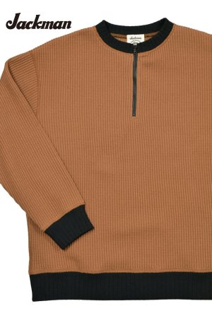 画像1: Jackman/Waffle Half Zip