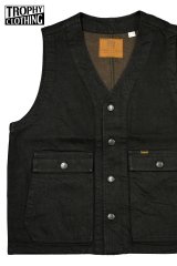TROPHY CLOTHING/ Rancher Vest Blackie Denim