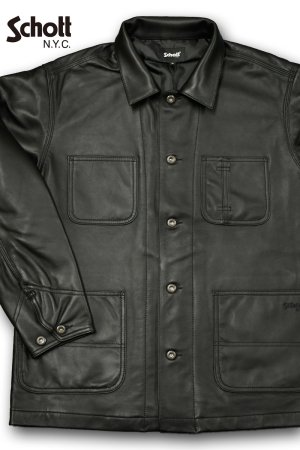 画像1: Schott/LAMB LEATHER COVERALL JACKET