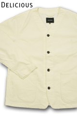 DELICIOUS/Corduroy Collarless Jacket