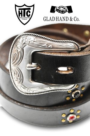 画像1: HTC×GLADHAND＆Co./HTC - WESTERN BELT "STUDS"