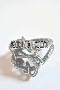 画像3: BLACK SIGN×BLACK BOOTS/STONE YEYS SNAKE RING (3)