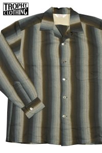 画像1: TROPHY CLOTHING/Town Craft Rayon Stripe L/S Shirt (1)