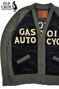 画像1: OLD CROW/ GASOIL AUTOCYCLE - ZIPPERED SWEATER (1)