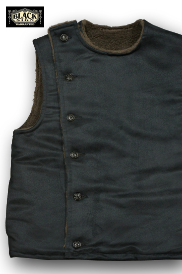 BLACK SIGN/Swindler Suede Boa Vest - T-bird