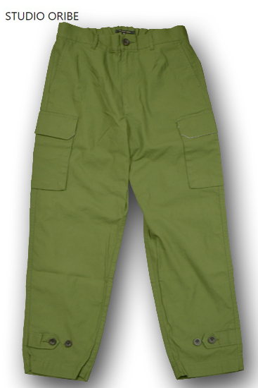 STUDIO ORIBE/WIDE FRENCH CARGO PANTS - T-bird