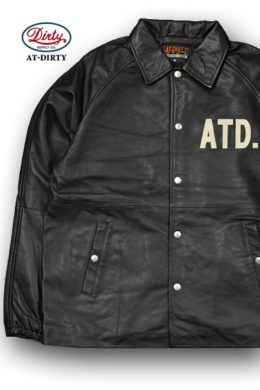 AT-DIRTY LEATHER COACH JACKET